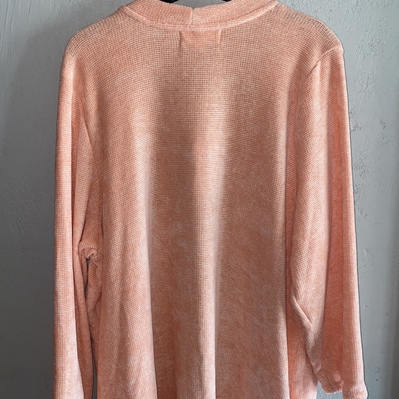 Pink Rose Everyday Peach Size 1X Longline Cardigan - Picture 4 of 5